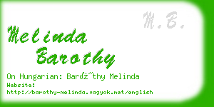 melinda barothy business card